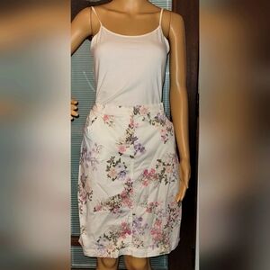 Cosma Petite Floral Lightweight Denim Skirt from Creation L
